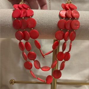 Vintage 1946 Red Coral Necklace Statement Piece